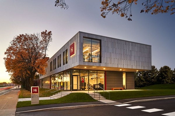 Photo of the Pagliuca Harvard Life Lab Modular Building